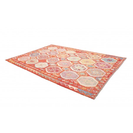 Tappeto Kilim Afghanistan marrone rosso 207x300