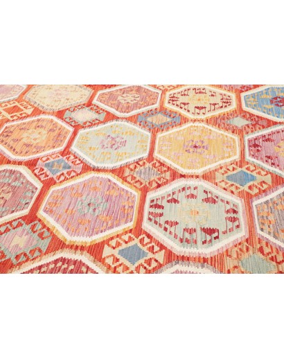 Tappeto Kilim Afghanistan marrone rosso 207x300