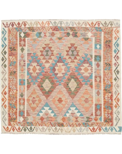 Tappeto Kilim Afghanistan marrone beige 161x149