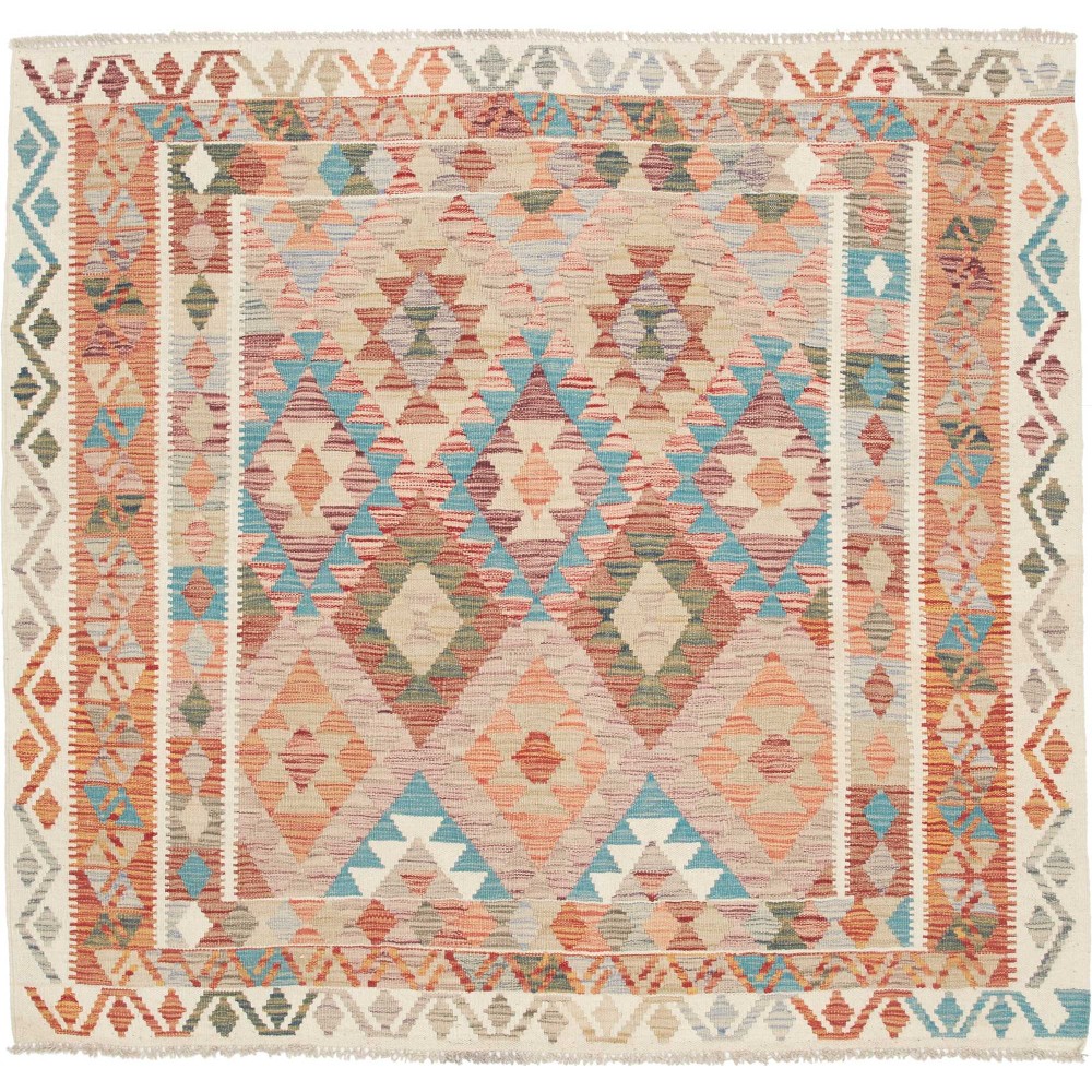 Tappeto Kilim Afghanistan marrone beige 161x149