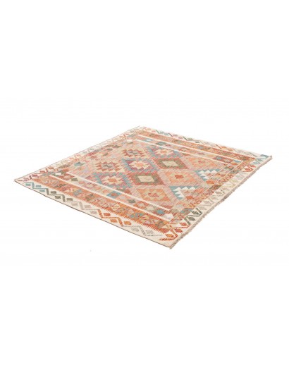Tappeto Kilim Afghanistan marrone beige 161x149