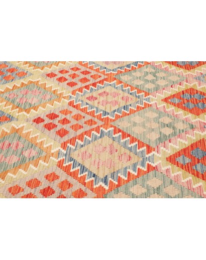 Tappeto Kilim Afghanistan beige arancione 207x286