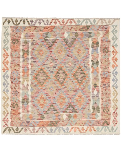 Tappeto Kilim Afghanistan marrone 154x146