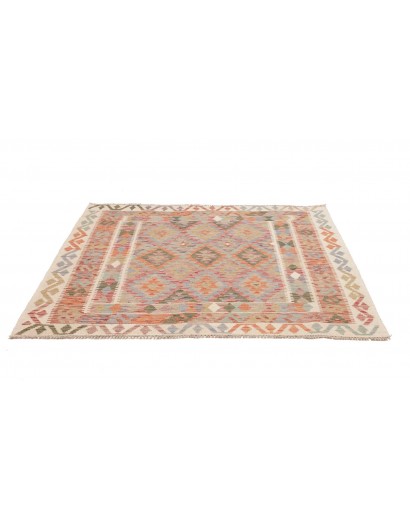 Tappeto Kilim Afghanistan marrone 154x146