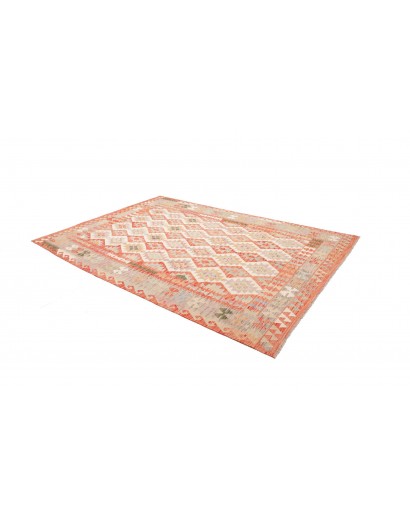 Tappeto Kilim Afghanistan marrone rosso 207x290