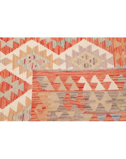 Tappeto Kilim Afghanistan marrone rosso 207x290