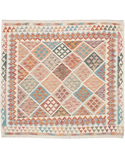 Tappeto Kilim Afghanistan beige marrone 161x151