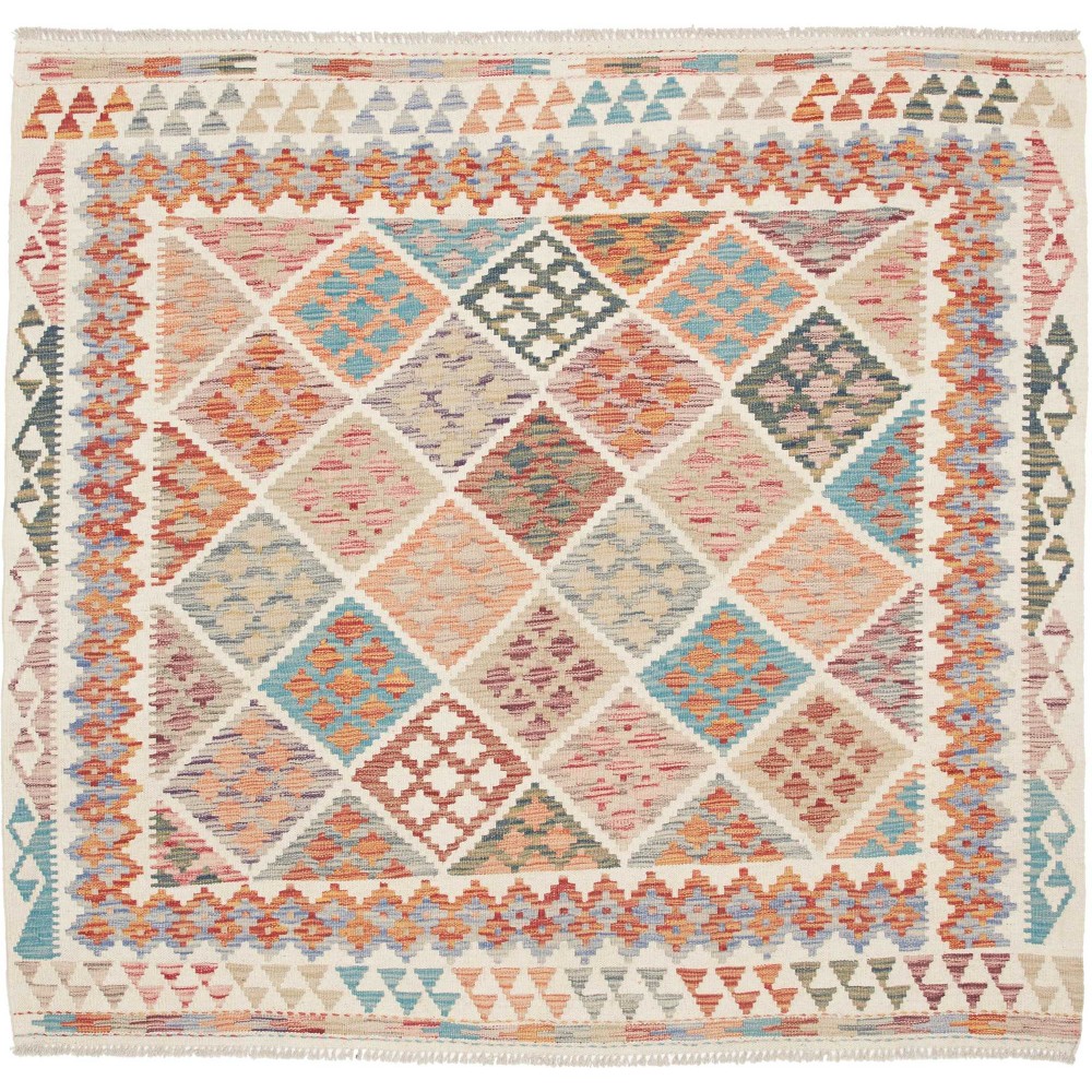 Tappeto Kilim Afghanistan beige marrone 161x151