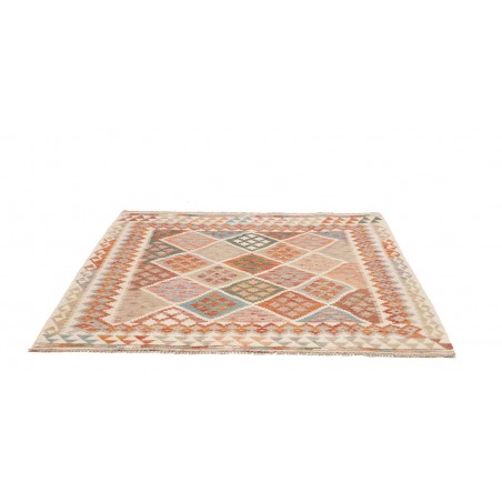 Tappeto Kilim Afghanistan beige arancione 157x160