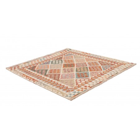 Tappeto Kilim Afghanistan beige arancione 157x160