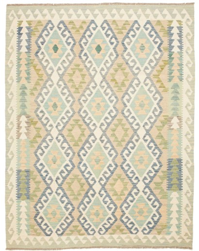 Tappeto Kilim Afghanistan beige bianco 154x199