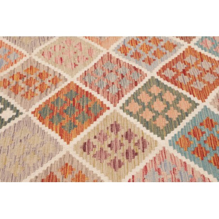 Tappeto Kilim Afghanistan beige arancione 157x160