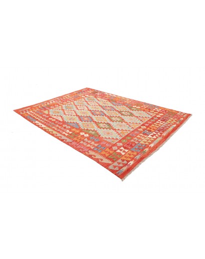 Tappeto Kilim Afghanistan arancione marrone 204x263