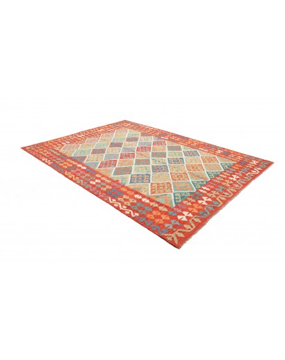 Tappeto Kilim Afghanistan marrone blu 205x289