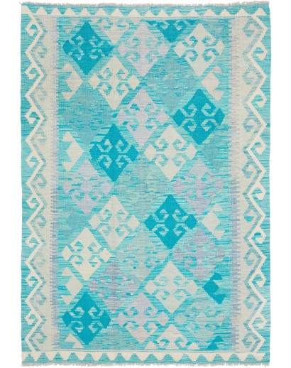 Tappeto Kilim Afghanistan beige verde 121x178