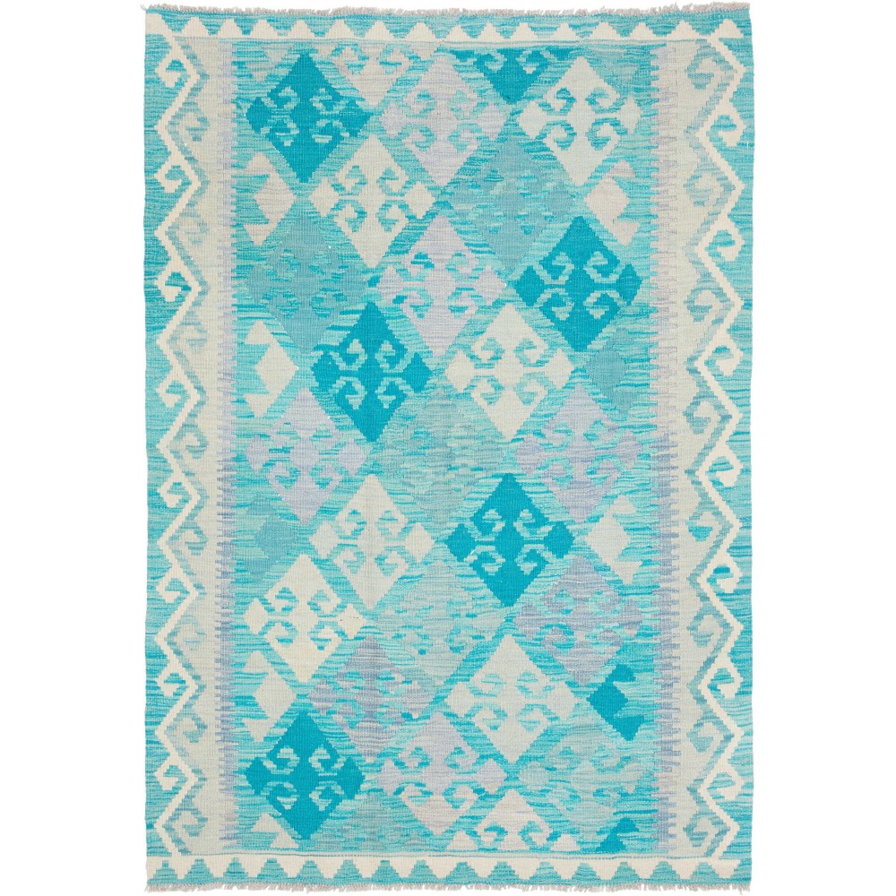 Tappeto Kilim Afghanistan beige verde 121x178