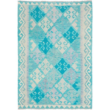 Tappeto Kilim Afghanistan beige verde 121x178