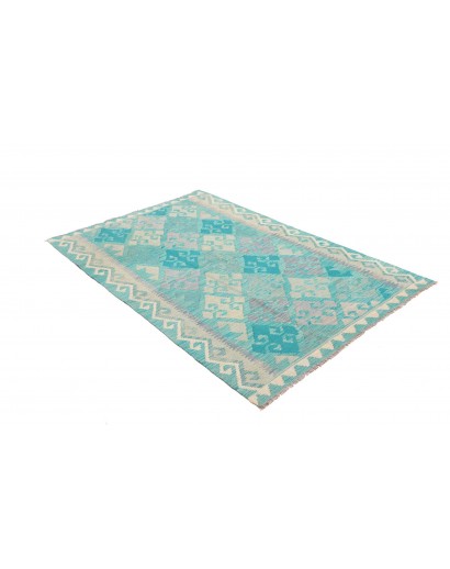 Tappeto Kilim Afghanistan beige verde 121x178
