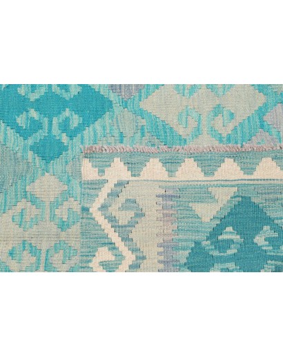 Tappeto Kilim Afghanistan beige verde 121x178