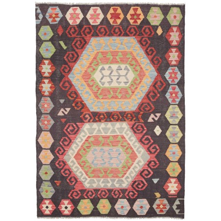 Tappeto Kilim Afghanistan azzurro beige 121x179