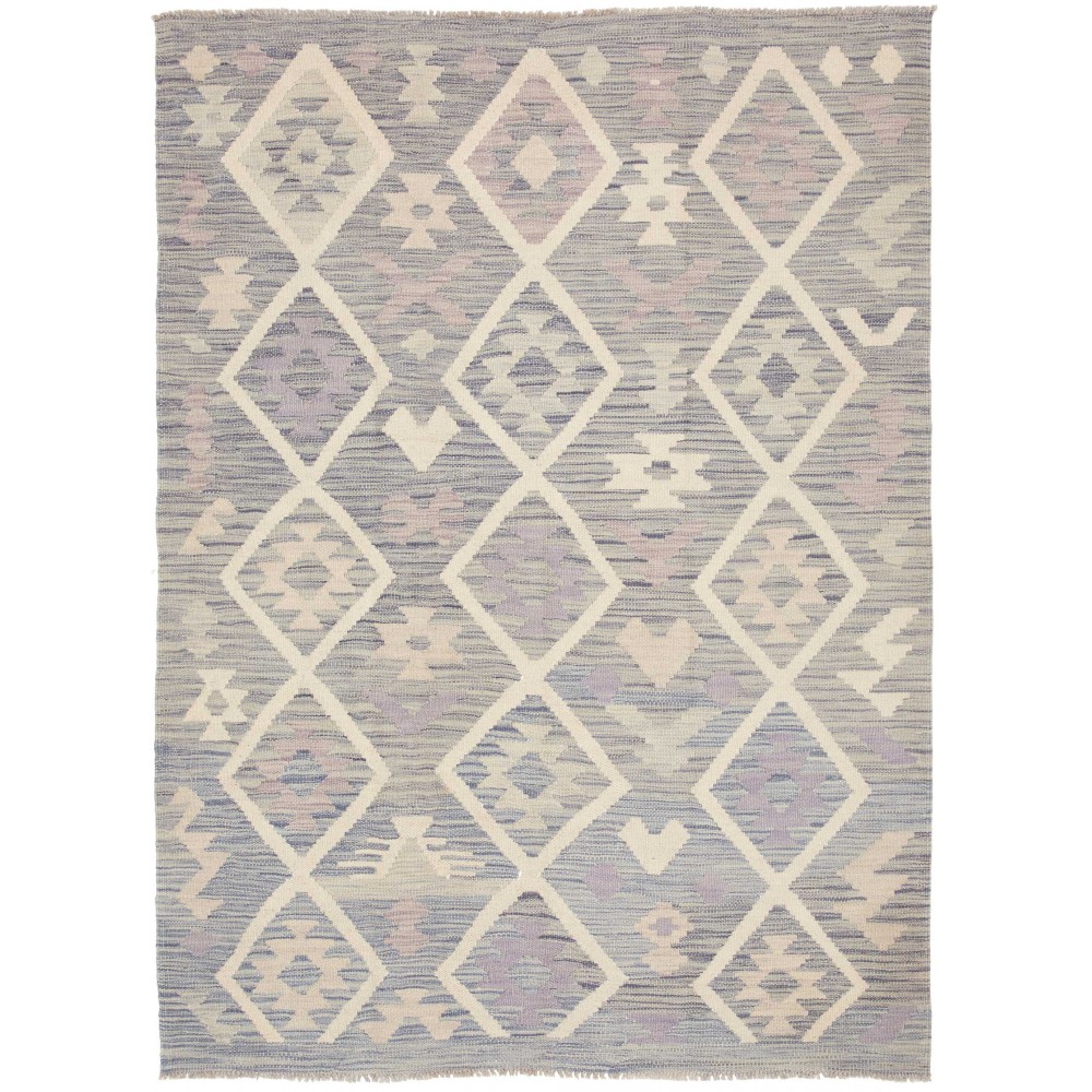 Tappeto Kilim Afghanistan beige bianco 127x173