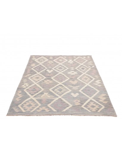 Tappeto Kilim Afghanistan beige bianco 127x173
