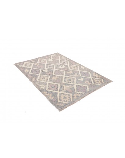 Tappeto Kilim Afghanistan beige bianco 127x173