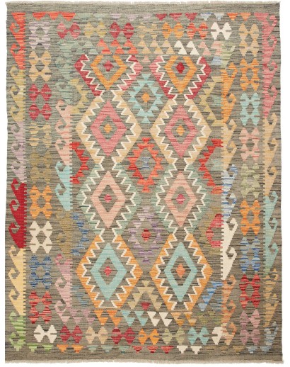 Tappeto Kilim Afghanistan marrone 154x200