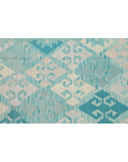 Tappeto Kilim Afghanistan beige blu 125x178