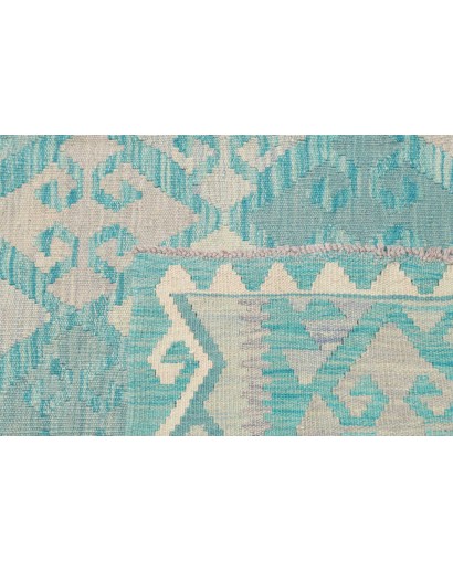 Tappeto Kilim Afghanistan beige blu 125x178