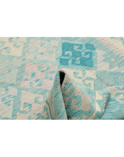 Tappeto Kilim Afghanistan beige blu 125x178