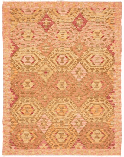 Tappeto Kilim Afghanistan arancione 131x170