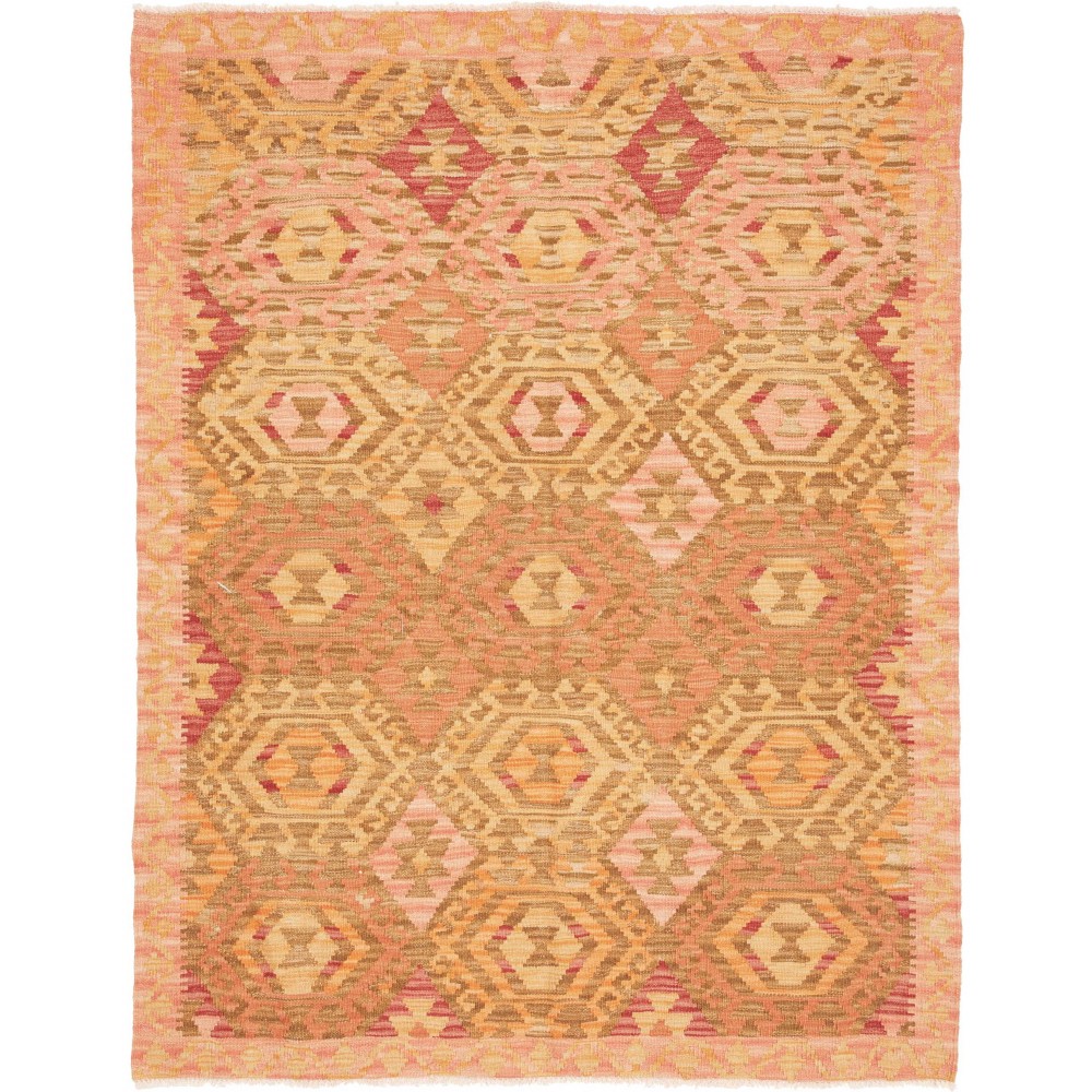 Tappeto Kilim Afghanistan arancione 131x170