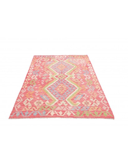Tappeto Kilim Afghanistan marrone rosso 126x187