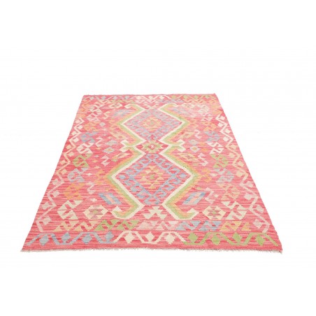 Tappeto Kilim Afghanistan marrone rosso 126x187
