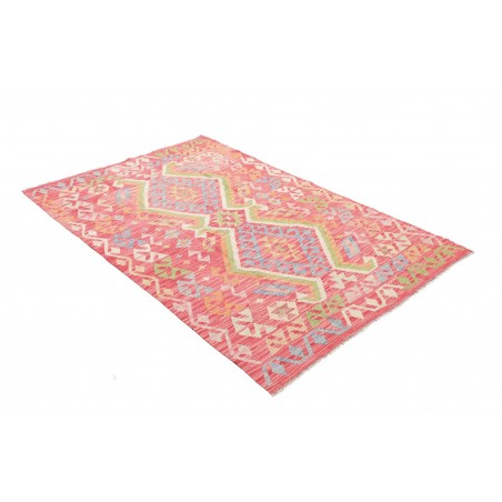 Tappeto Kilim Afghanistan marrone rosso 126x187