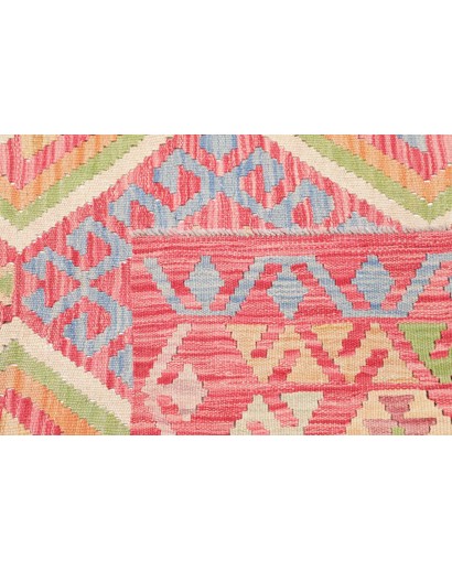 Tappeto Kilim Afghanistan marrone rosso 126x187