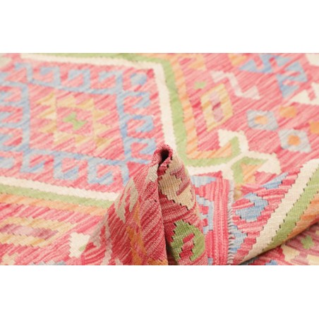 Tappeto Kilim Afghanistan marrone rosso 126x187