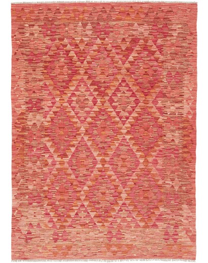 Tappeto Kilim Afghanistan rosso marrone 128x177