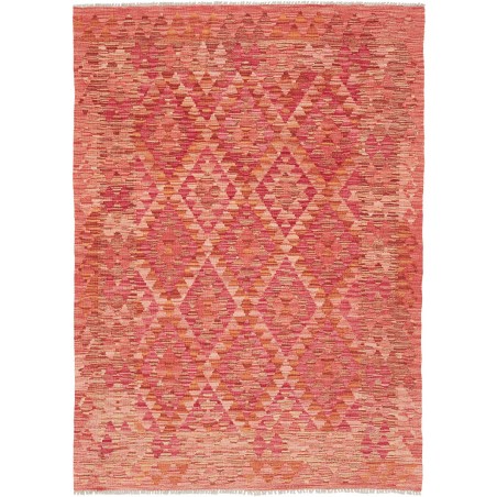 Tappeto Kilim Afghanistan rosso marrone 128x177