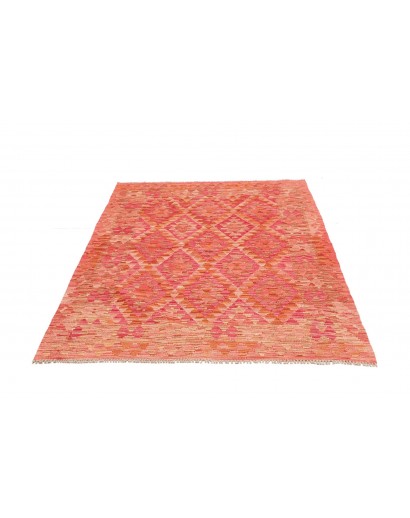Tappeto Kilim Afghanistan rosso marrone 128x177