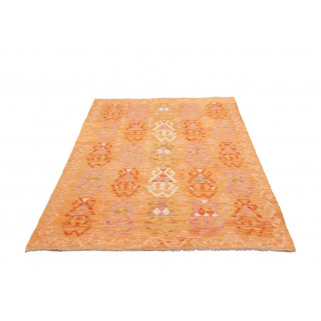 Tappeto Kilim Afghanistan arancione marrone 128x185