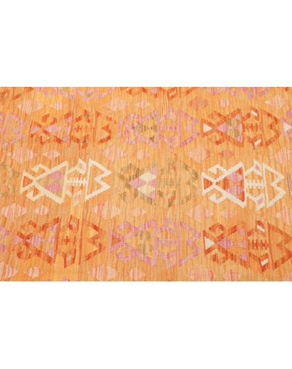 Tappeto Kilim Afghanistan arancione marrone 128x185