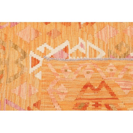 Tappeto Kilim Afghanistan arancione marrone 128x185