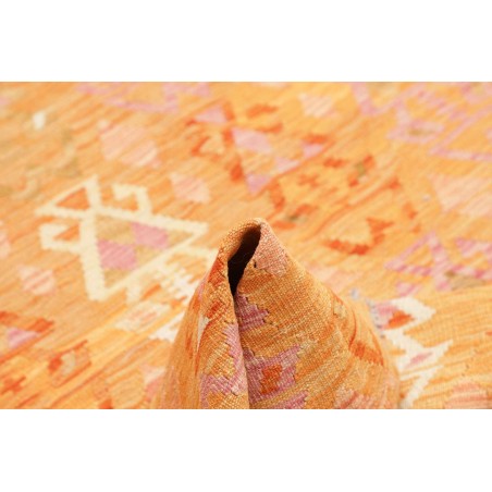 Tappeto Kilim Afghanistan arancione marrone 128x185