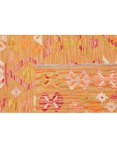 Tappeto Kilim Afghanistan arancione marrone 129x176