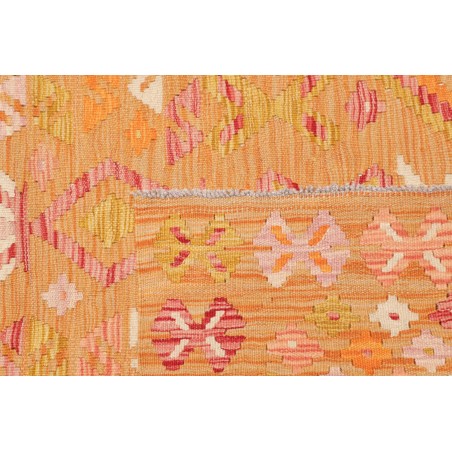 Tappeto Kilim Afghanistan arancione marrone 129x176
