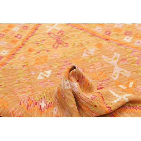 Tappeto Kilim Afghanistan arancione marrone 129x176