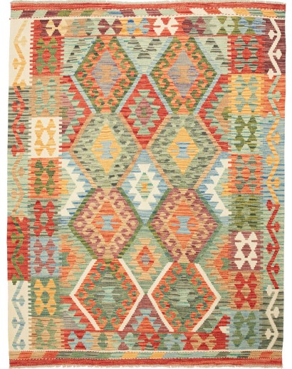 Tappeto Kilim Afghanistan marrone 155x201