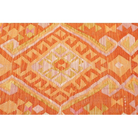 Tappeto Kilim Afghanistan arancione marrone 126x188